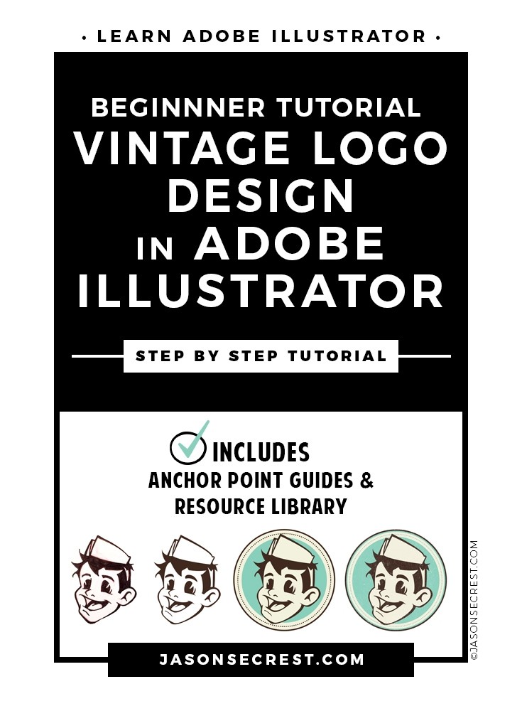 illustrator logo tutorial vintage Beginner Illustrator Logo Jason Design Vintage Tutorial