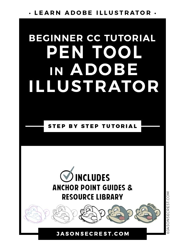 Adobe Illustrator CC Tutorial using Pen Tool - Jason Secrest