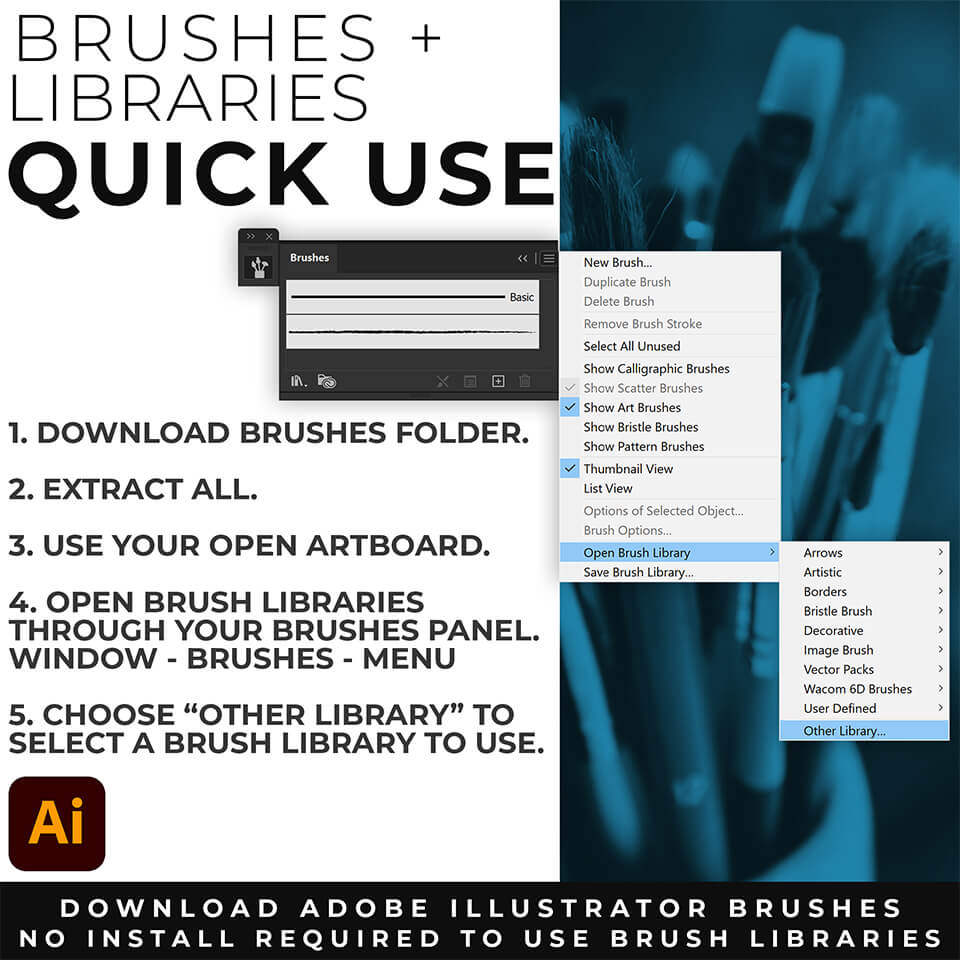 how to open brushes