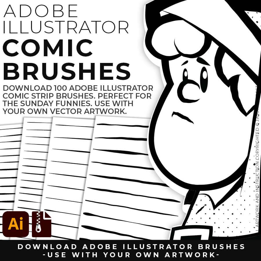 comic strip brush set