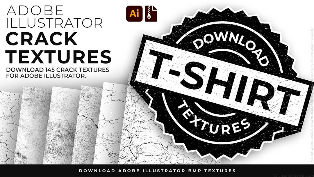 Crack T-shirt Textures for Adobe Illustrator
