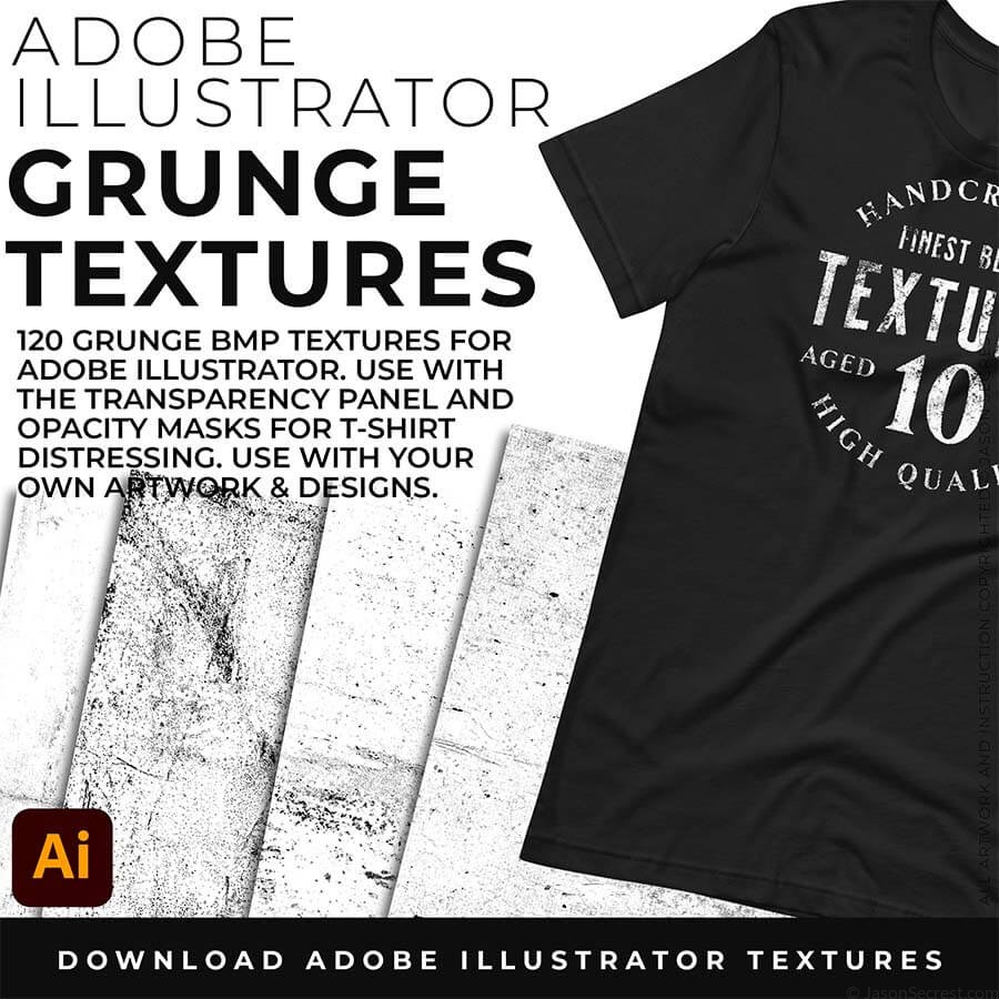 Grunge T-shirt Textures for Adobe Illustrator