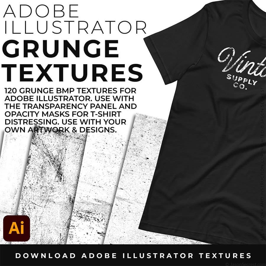 Grunge T-shirt Textures for Adobe Illustrator
