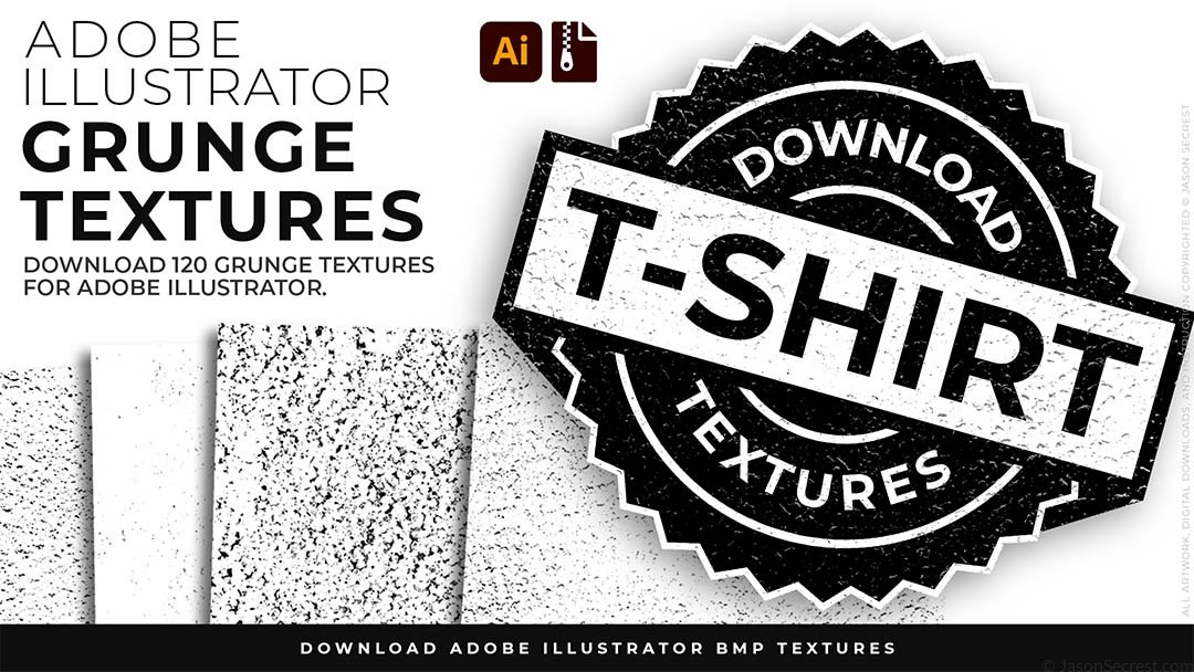 Grunge T-shirt Textures for Adobe Illustrator