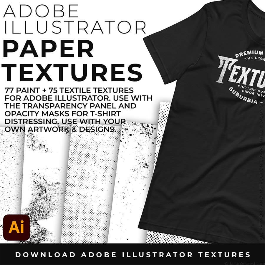 Paper Textile T-shirt Textures for Adobe Illustrator