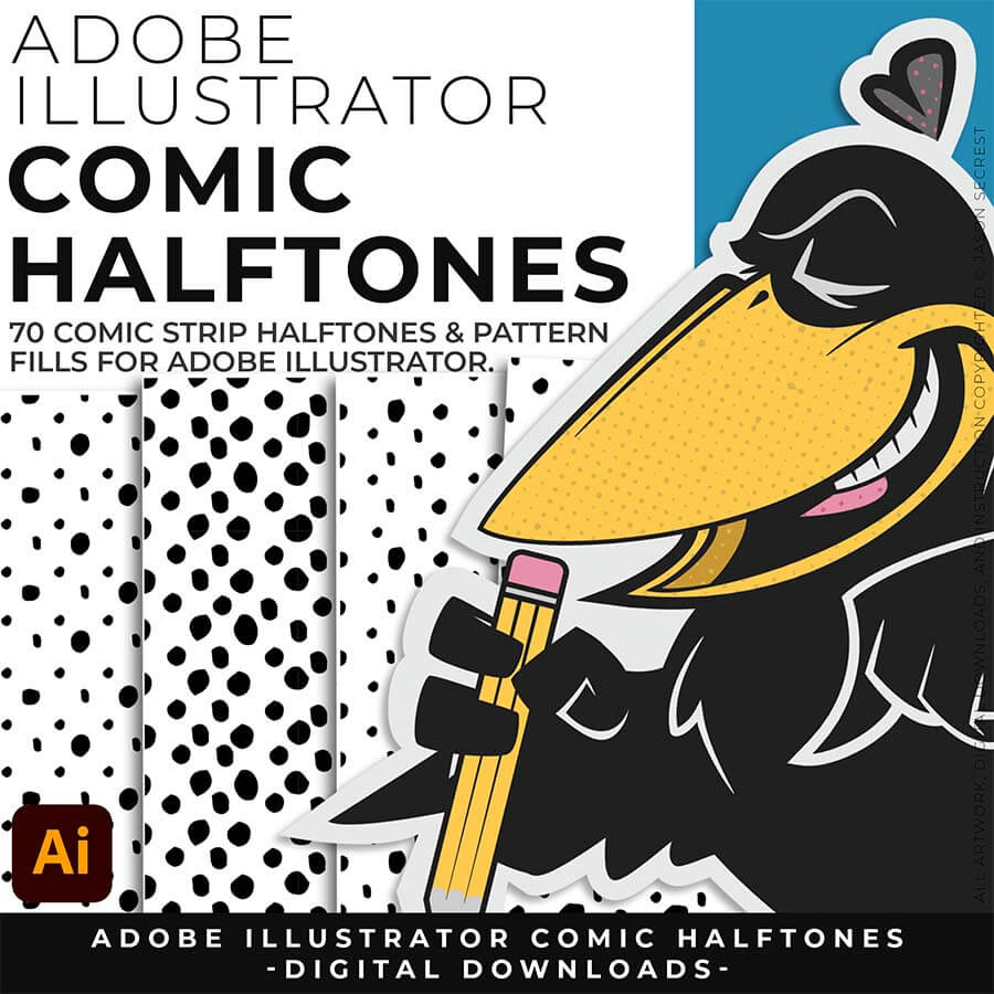 Comic Halftone Pattern Fills for Adobe Illustrator