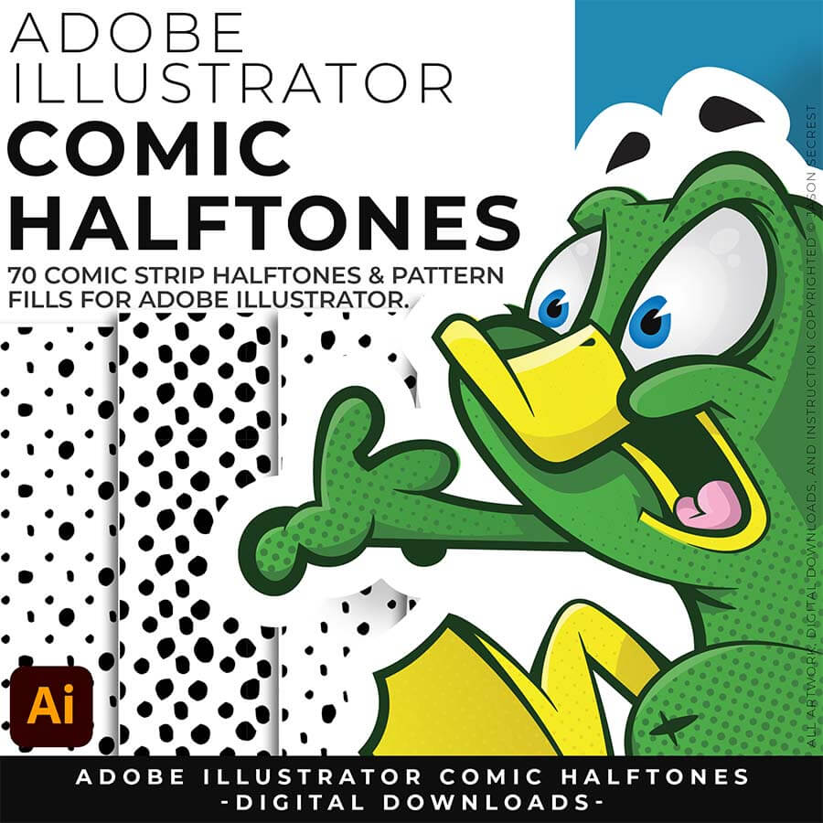 Comic Halftone Pattern Fills for Adobe Illustrator