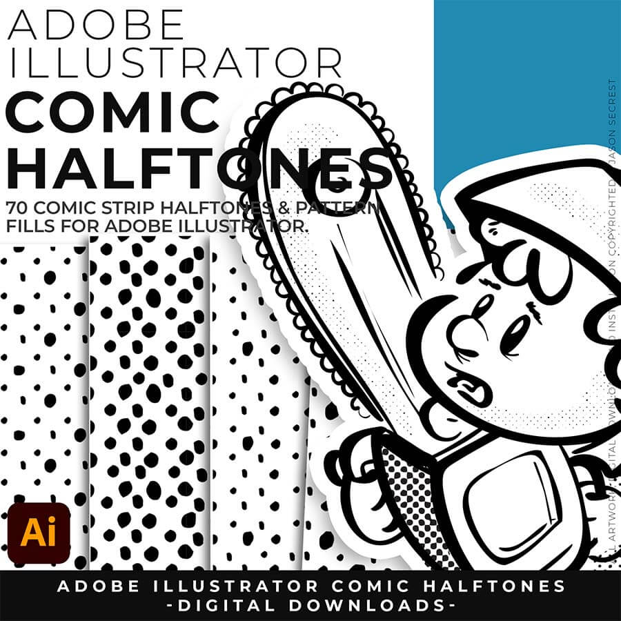 Comic Halftone Pattern Fills for Adobe Illustrator
